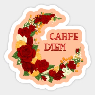 Full Bloom | Red Carpe Diem Sticker